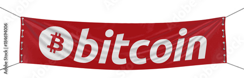 Bitcoin banner. Image with clipping path