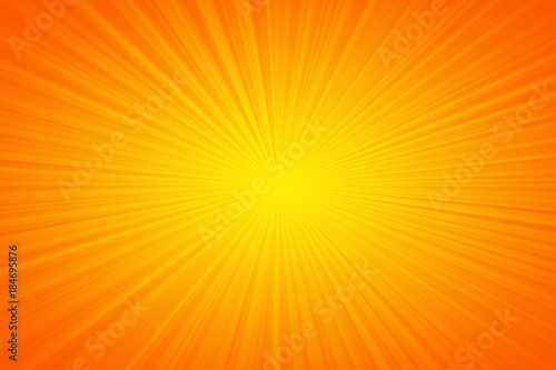Yellow radial rays lights, abstract background