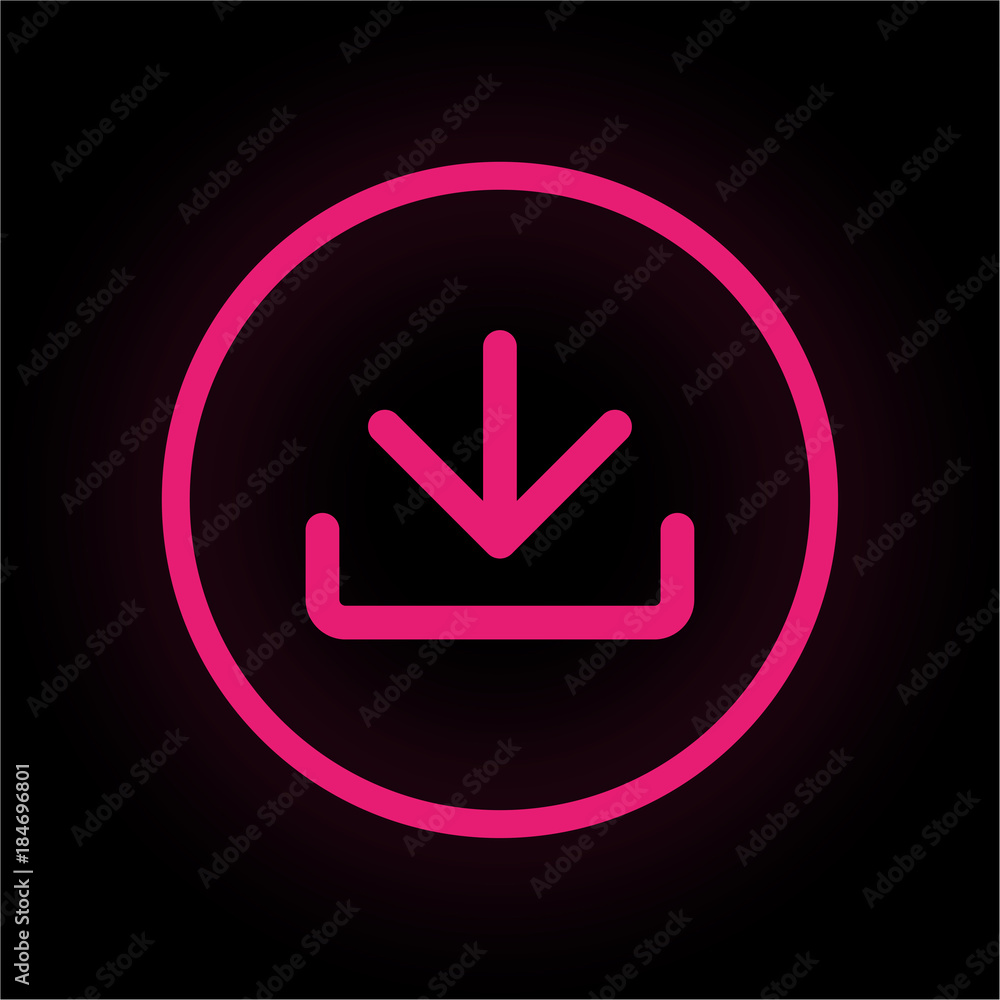 Neon Button rund - Herunterladen