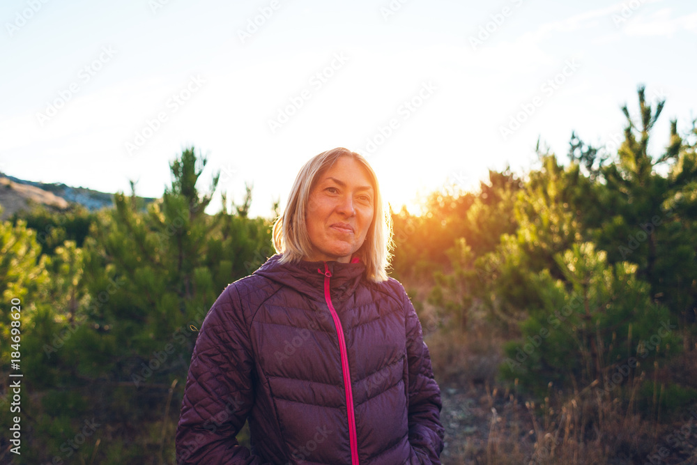 Portrait of a woman in a jacket. Portrait of a woman in a jacket.
