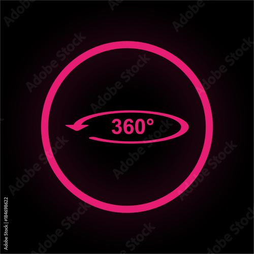 Neon Button rund - 360 Grad - VR