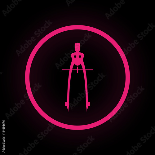 Neon Button rund - Zirkel