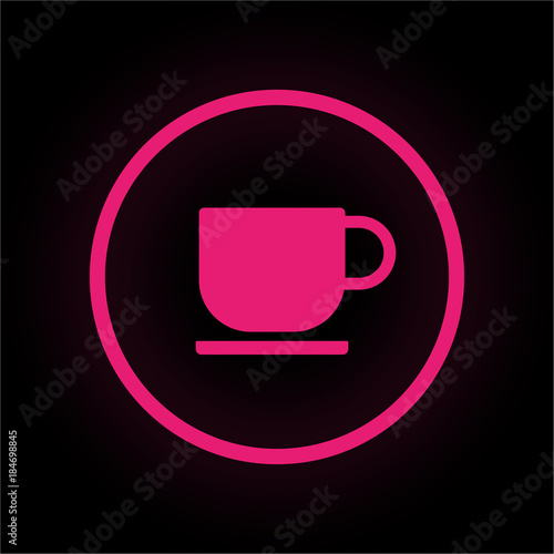 Neon Button rund - Teetasse
