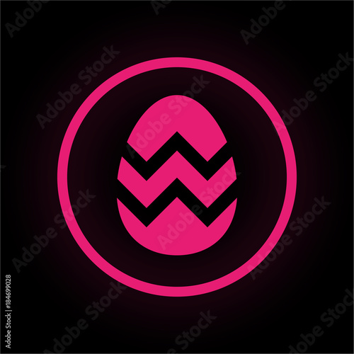 Neon Button rund - Osterei