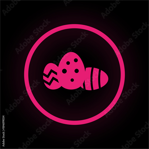 Neon Button rund - Ostereier