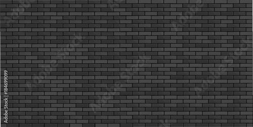 Black brick wall old background illustration vector