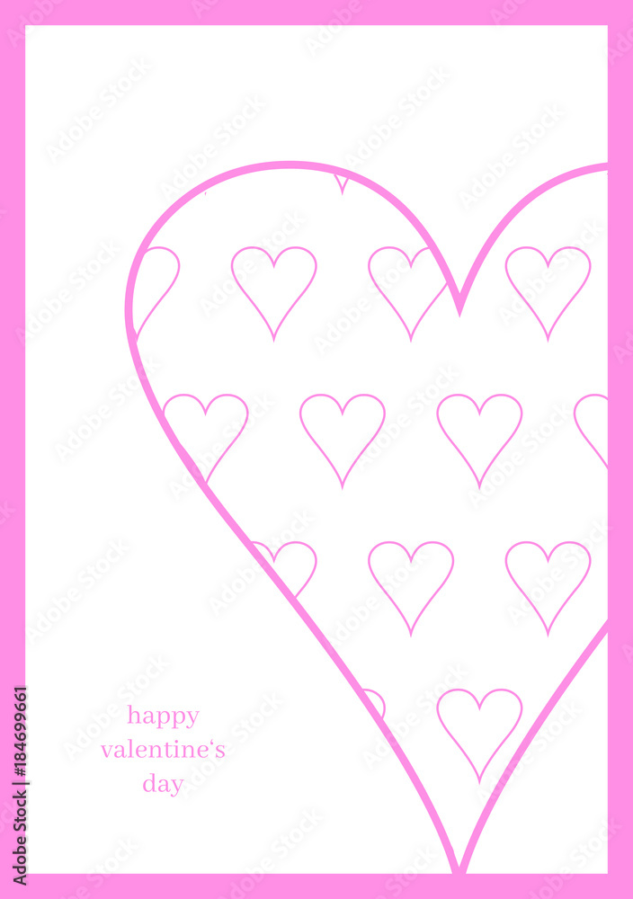 Herz aus Herzen - Valentinskarte
