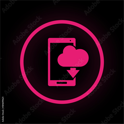 Neon Button rund - Smartphone herunterladen