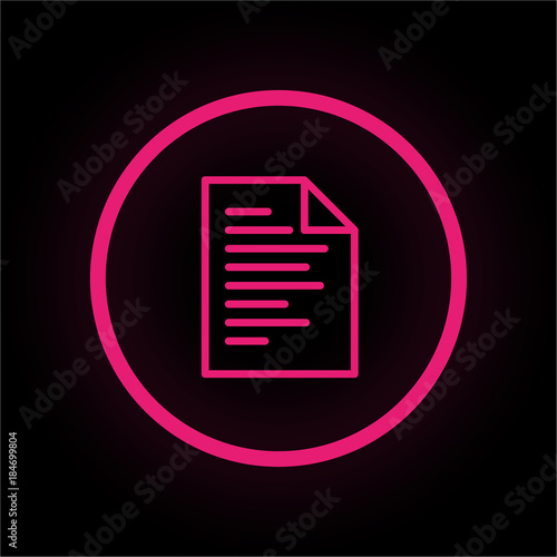 Neon Button rund - Dokument