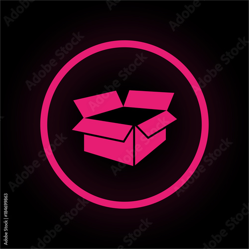 Neon Button rund - Pappkarton