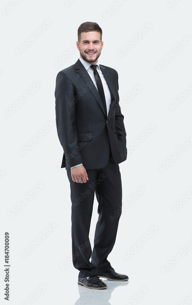 portrait in full growth. confident businessman portrait in full growth. confident businessman