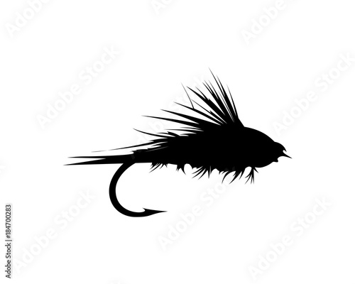 Black Fishing Bait Illustration Symbol Logo Vector