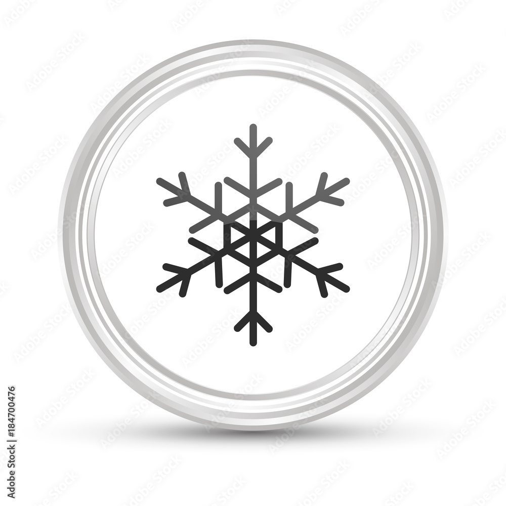 Weißer Button - Schneeflocke - Christbaumschmuck Weißer Button - Schneeflocke - Christbaumschmuck