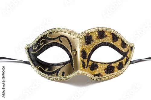 Carnival Halloween mask isolated on white background.