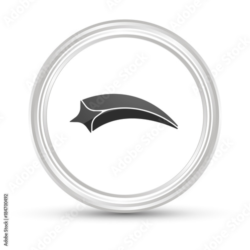 Weißer Button - Weihnachtsstern