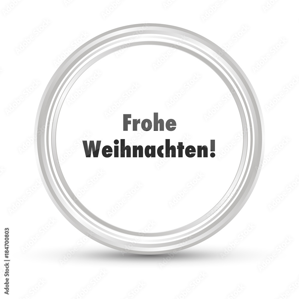 Weißer Button - Frohe Weihnachten - Weihnachtsgrüße Weißer Button - Frohe Weihnachten - Weihnachtsgrüße