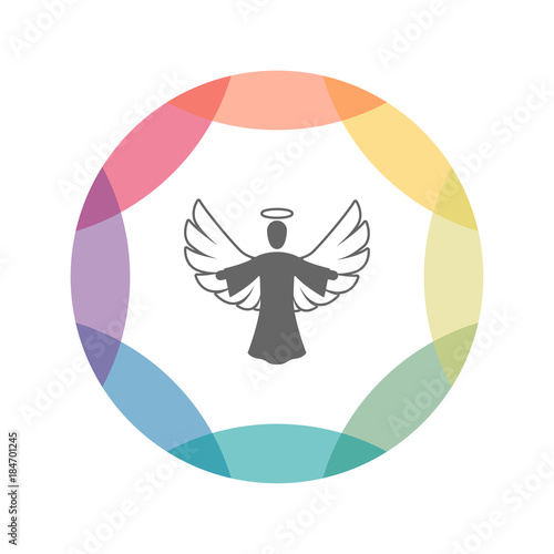 farbiges Icon - Weihnachtsengel