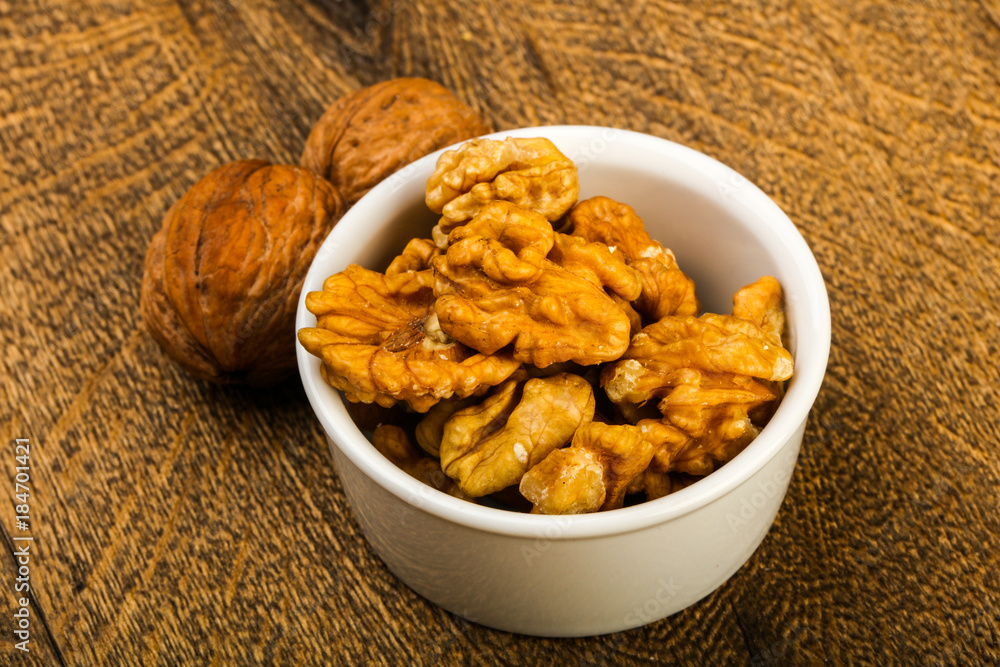 Opened walnuts Opened walnuts