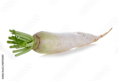  radishes isolated on white background