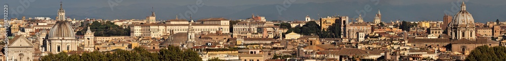 Roma, Italia. Veduta della città dall'alto. Convento dei Filippini e Chiesa Nova