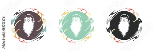 Saturn Buttons - Weihnachtsmann Kopf