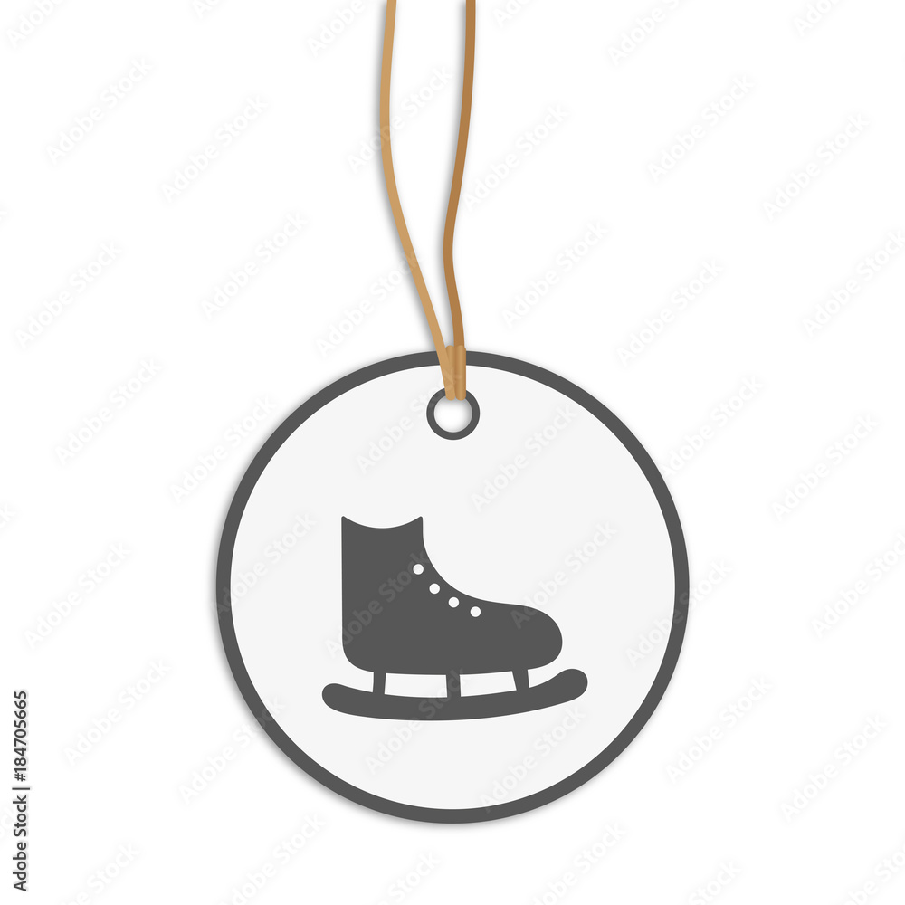 grauer Anhänger - Schlittschuh - Skating grauer Anhänger - Schlittschuh - Skating