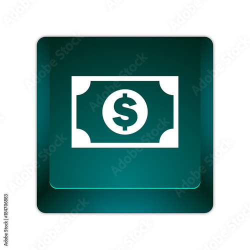 grüne 3D Taste - Geldschein Dollar