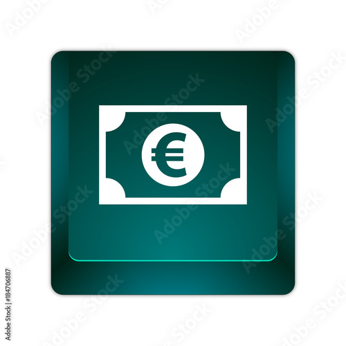 grüne 3D Taste - Geldschein Euro