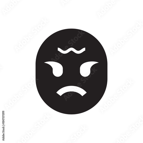 angry emoji icon illustration