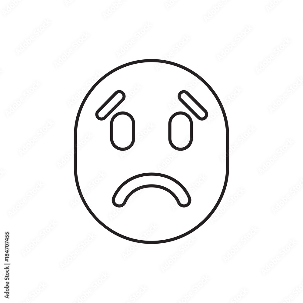 sad emoticon icon illustration sad emoticon icon illustration