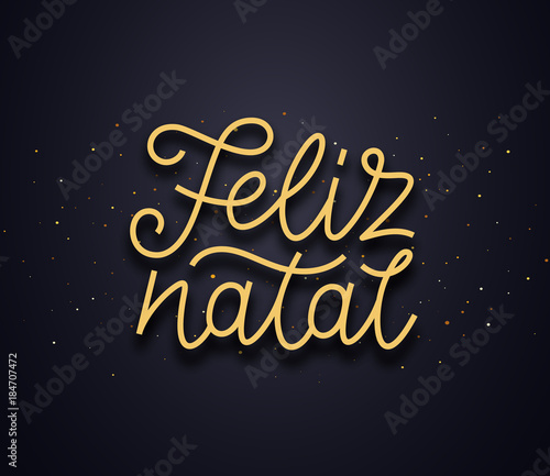 Joyeux Noel french Merry Christmas wishes typography text and gold confetti on luxury black background. Premium vector illustration with lettering for winter holidays © aerial333