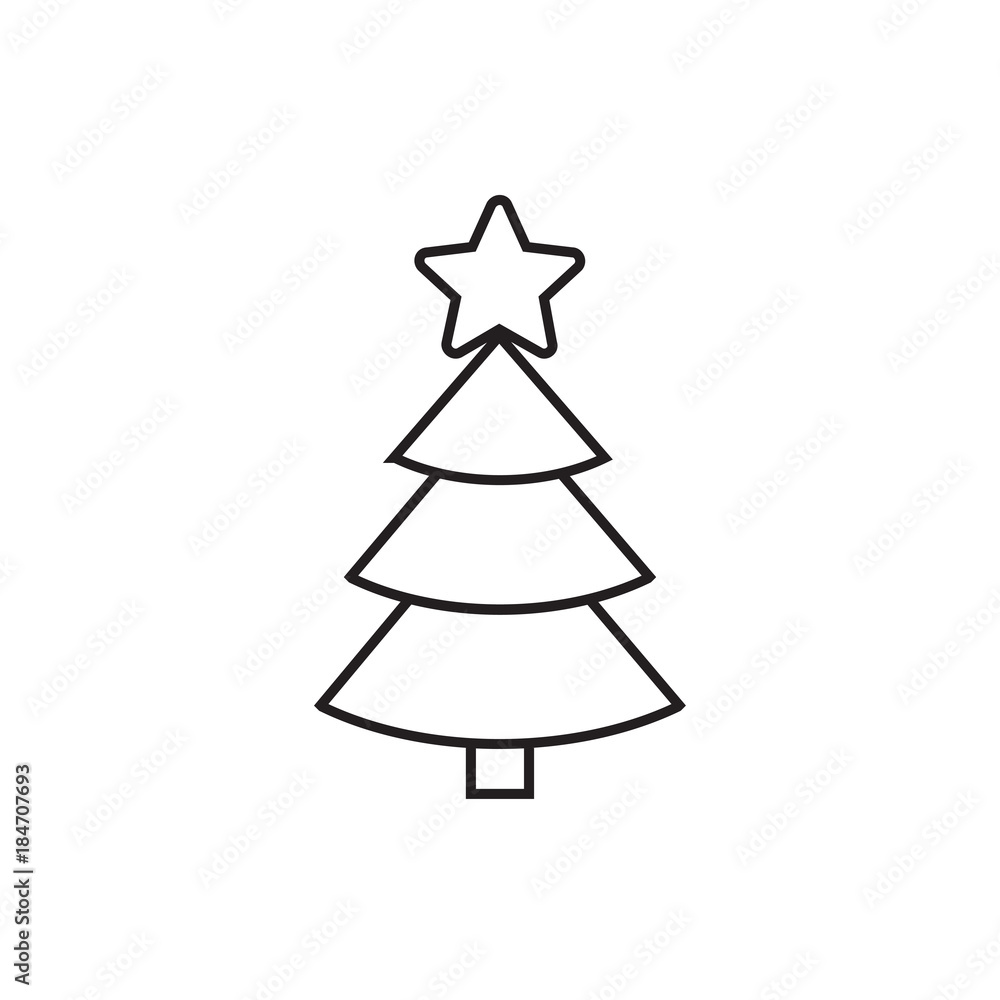 Christmas tree icon illustration Christmas tree icon illustration