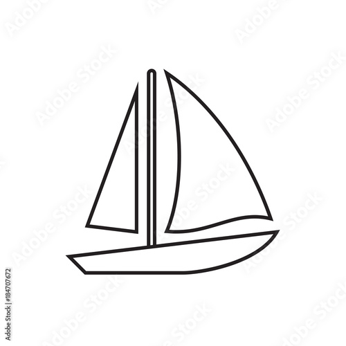 sailboat icon illustration