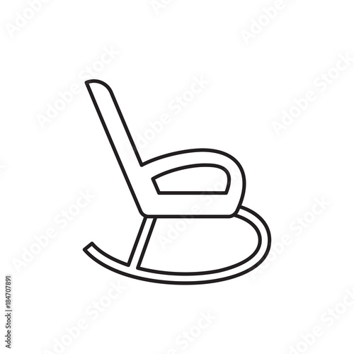 rocking chair icon illustration