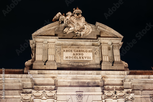 Puerta of Alcala in Madrid at night on Christmas time
