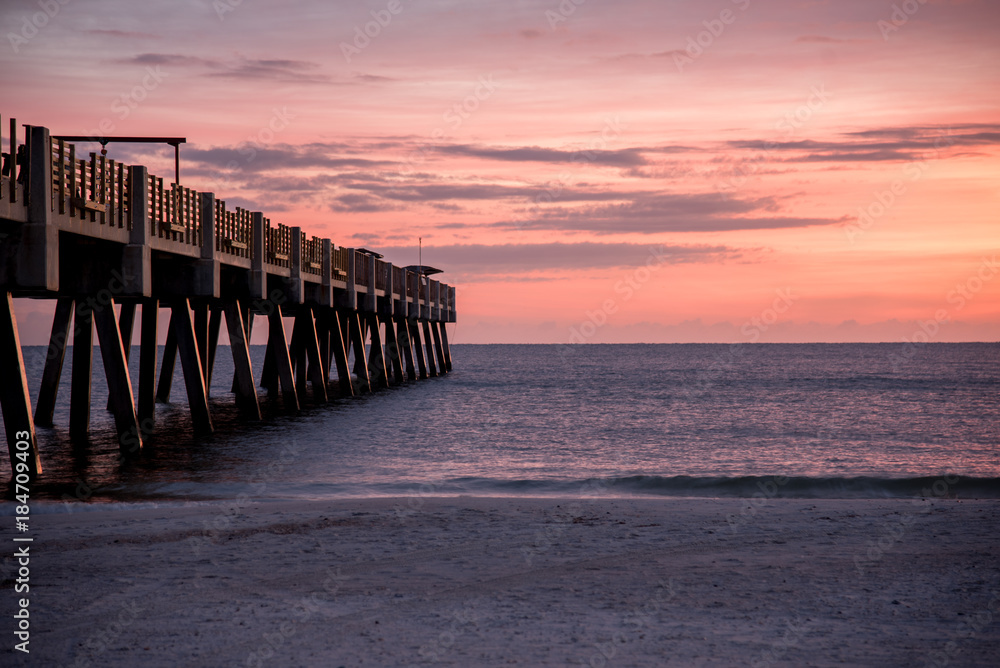Jacksonville Beach Pier at Sunrise