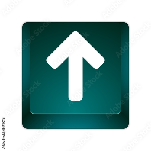 grüne 3D Taste - Pfeil nach oben