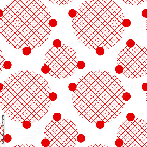 Red color geometry round se...