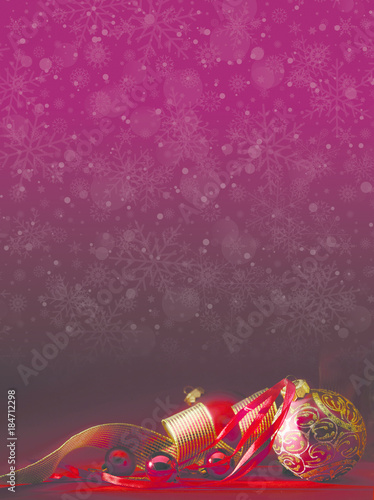 Gifts for the New Year on the background of snowflakes 1