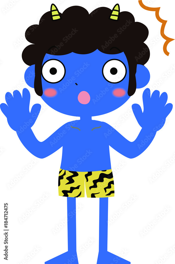 Blue demon surprised Blue demon surprised