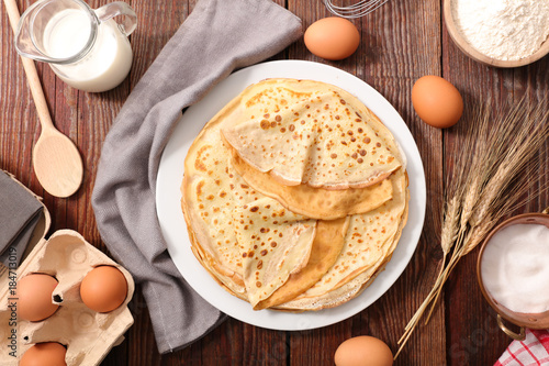 Fotografie crepe with ingredient
