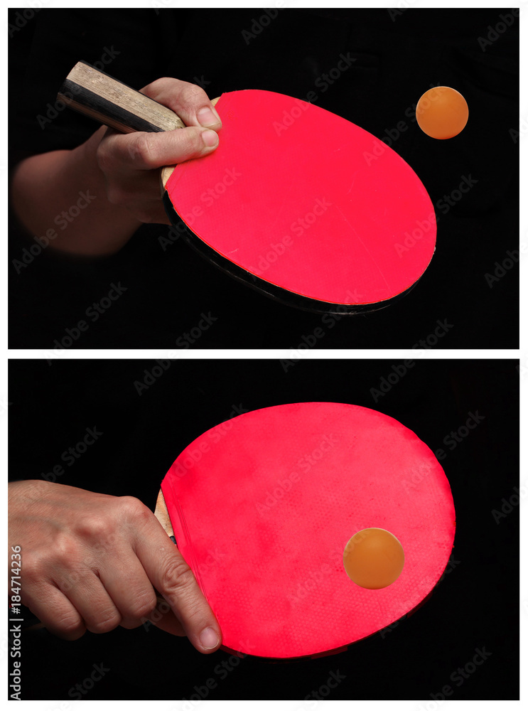 2 Styles of Tabletennis forehand as Chinese style in above and shake