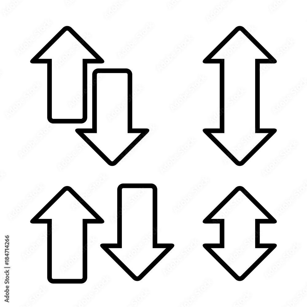 Set of silhouettes arrows. Set of silhouettes arrows.