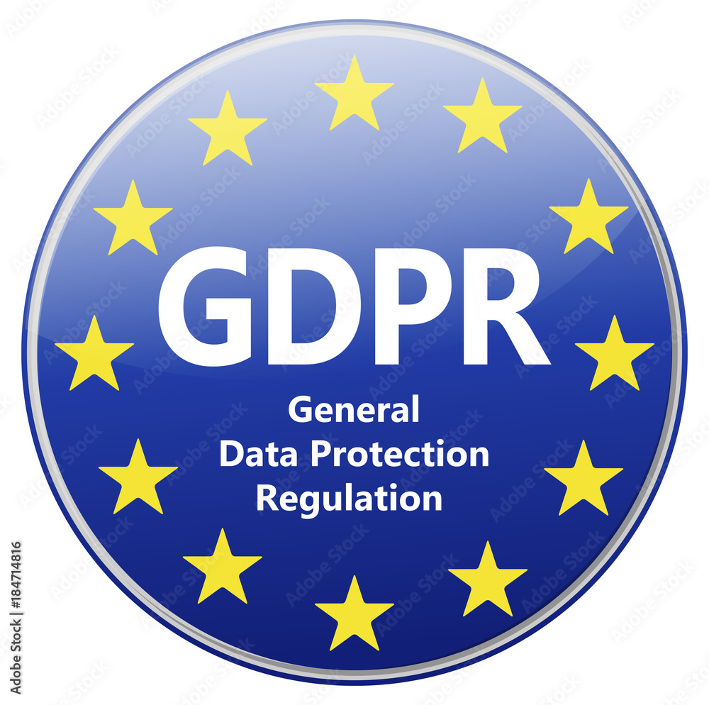 GDPR - General Data Protection Regulation. Sign with EU stars GDPR - General Data Protection Regulation. Sign with EU stars