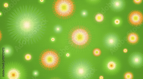 Abstract flowers over graduated background. Spring and summer concept.