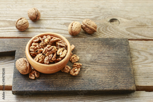 Walnuts on table