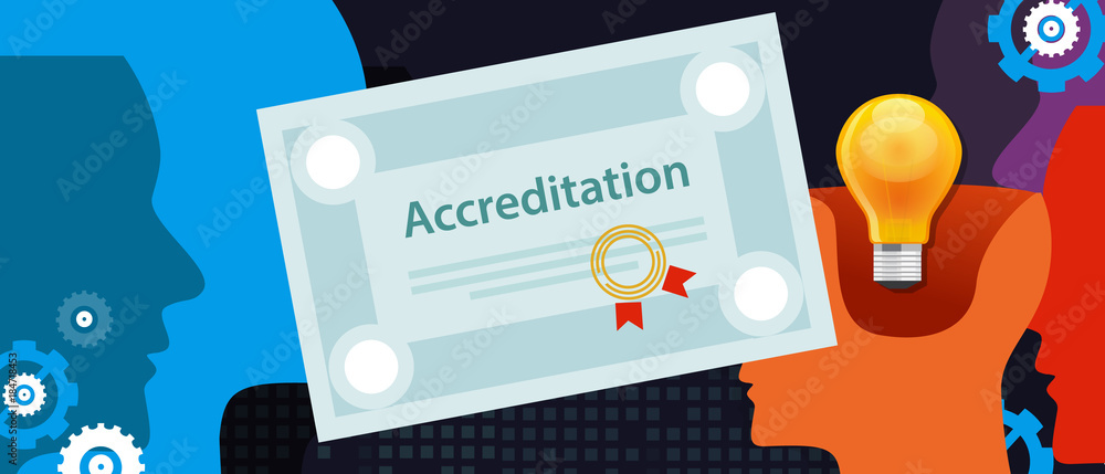 Φωτογραφία accreditation authorized organization business certificate paper with stamp