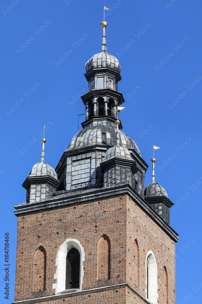 KRAKOW, POLAND - FEBRUARY 27, 2017: Mariacki church, Church of Our Lady Assumed into Heaven