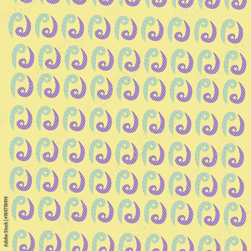Zodiac sings seamless, fishes, crosses, stripes. Hand drawn.