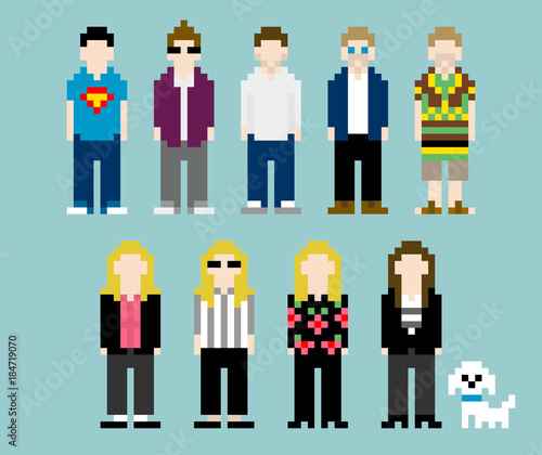 8-bit Pixel-art Work Team